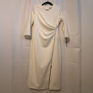 Calvin Klein Cream White 3/4 Sleeve Dress